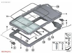Bmw g20 g30 g12 e84 f30 u11 f48 f15 panaroma tavan Sunroof camı