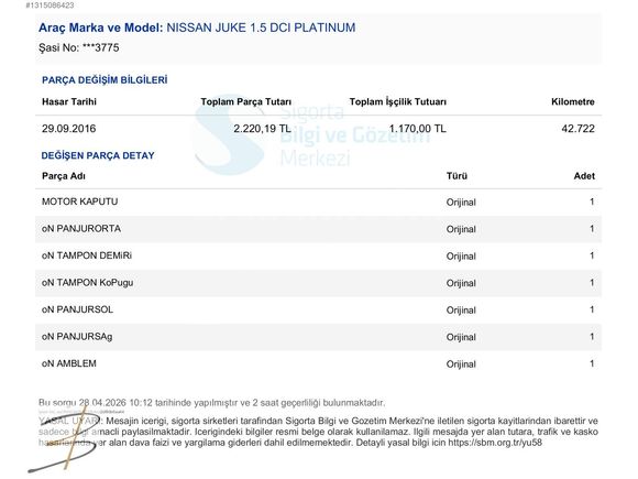2013 Model Dizel Platinum Full Donanım Nissan Juke 1.5 Dci 110HP