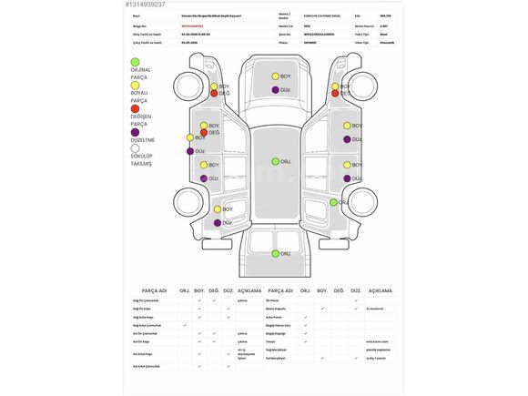 2012 MODEL CAYENNE 3.0DİESEL TEMİZ BAKIMLI 290.000KM