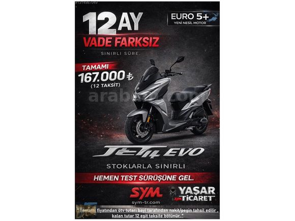 SYM JET 14 200 EVO 2024 sıfır