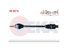 KOMPLE AKS SAG ON RENAULT KANGOO (KC0/1) 1.5 DCI KALIN FREZE ABSLI 44 DIS UZUNLUK 724mm 19