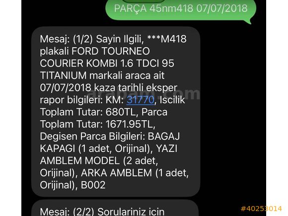 HARUN ÇAMKIRAN GALERİDEN FORD COURIER titanium plus