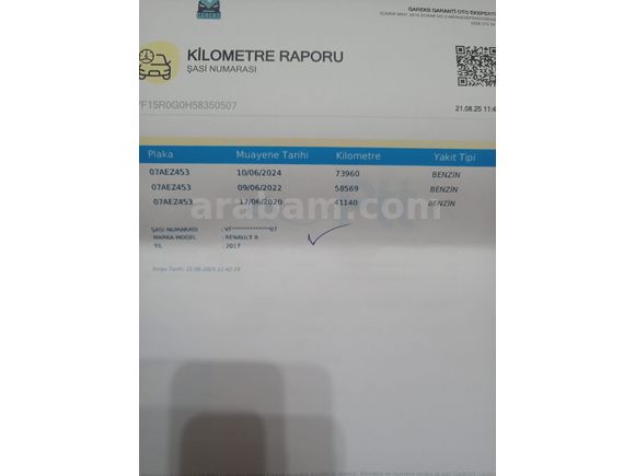 Sahibinden Renault Clio 1.2 Joy 2017 Model