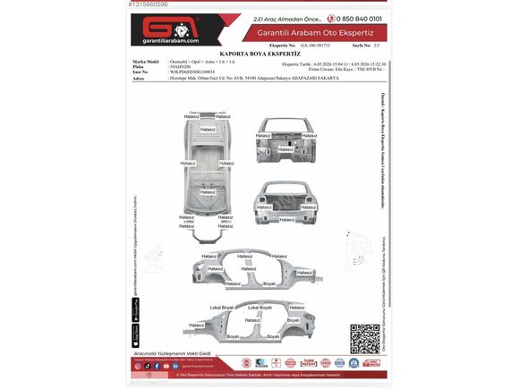 OPEL ASTRA 2013 1.6 EDİTİON PKT. LPG'Lİ 216.BİN KM'DE DEĞİŞENSİZ