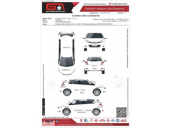 OPEL ASTRA 2013 1.6 EDİTİON PKT. LPG'Lİ 216.BİN KM'DE DEĞİŞENSİZ