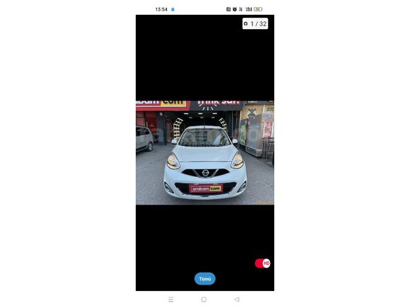 Galeriden Nissan Micra 1.2 Match 2016 Model İstanbul 30.000 km Mavi