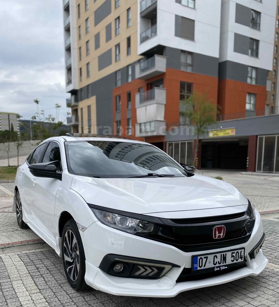 Galeriden Honda Civic 1.6i VTEC Eco Elegance 2016 Model Antalya 230.000 km Beyaz 3