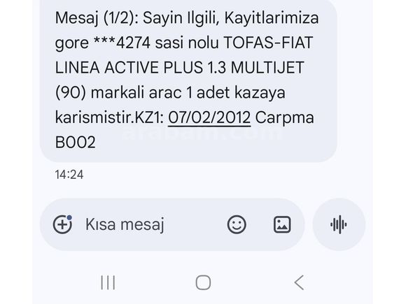 SAHİBİNDEN AİLE ARACI 1.3 LİNEA