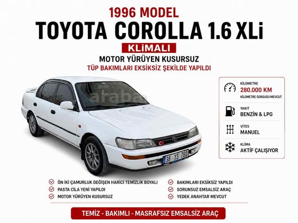Sahibinden Toyota Corolla 1.6 XLi 1996 Model 