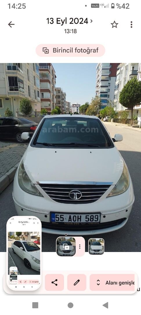 Sahibinden Tata Manza Aura 1.4 Safire 2012 Model Samsun 126.000 km Beyaz 4