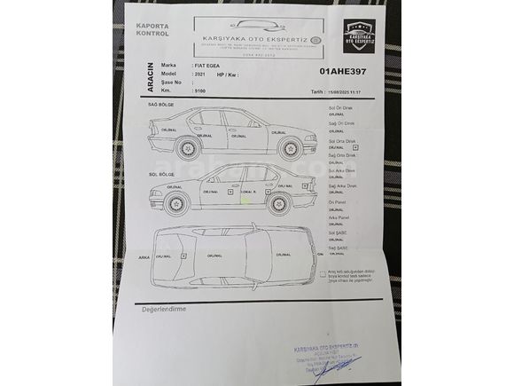 Sahibinden Fiat Egea 1.4 Fire Easy 2021 Model