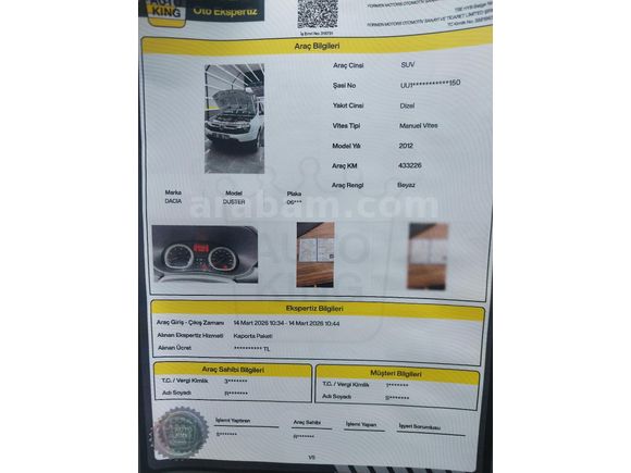 Sahibinden Dacia Duster 1.5 dCi Laureate 2012 Model Bolu