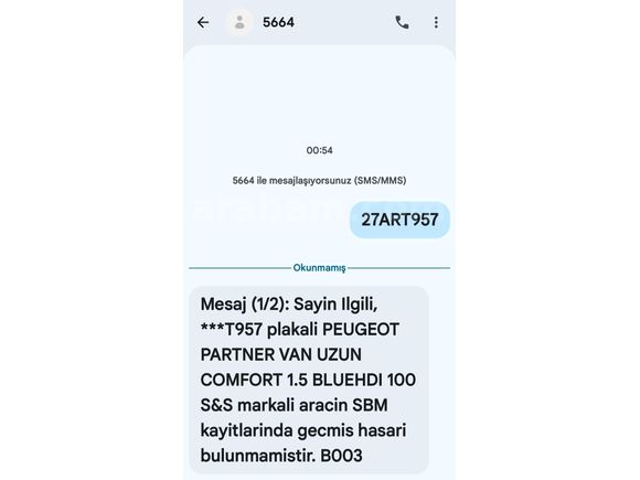 2023 MODEL PEUGEOT PARTNER PANELVAN UZUN ŞASE