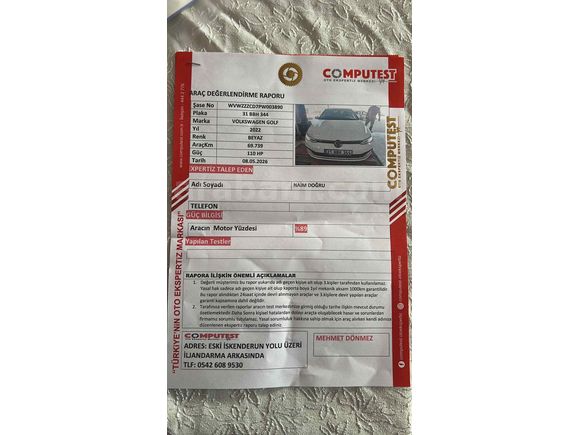 Sahibinden Volkswagen Golf 1.0 TSi Impression 2022 Model 