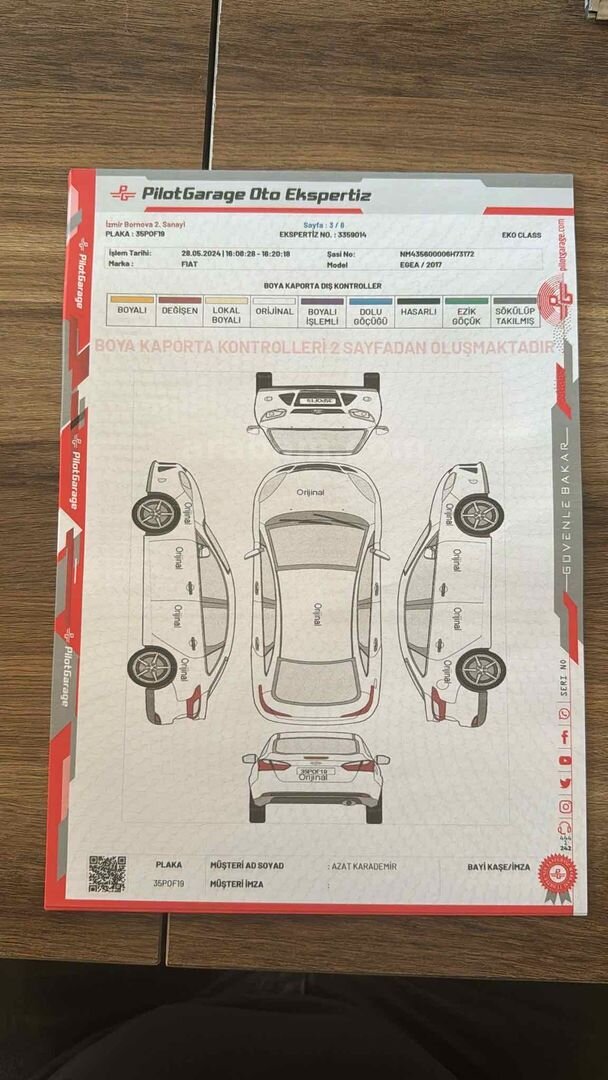 Sahibinden Fiat Egea 1.3 Multijet Easy 2017 Model Ağrı 235.000 km Beyaz 5