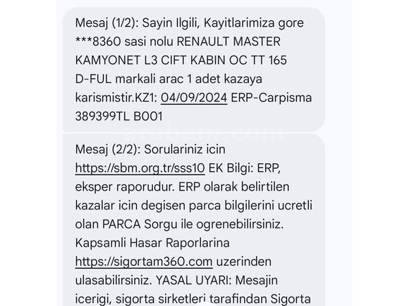 Sahibinden uzun kasa Renault Master 2.3 DCi 