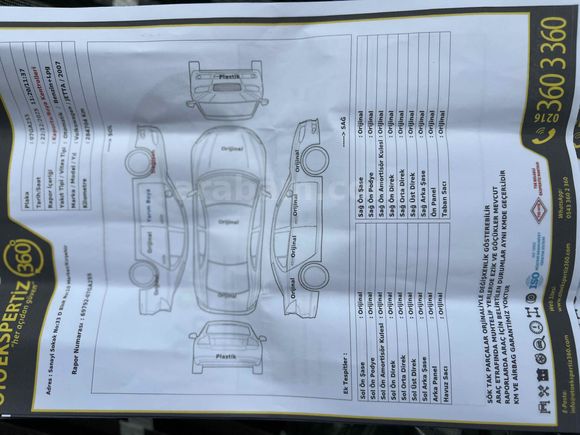 ORJİNAL TEK DEĞİŞEN YARIM LOKAL OTOMATİK