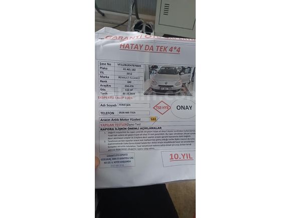 Sahibinden Renault Fluence 1.5 dCi Dynamique 2012 Model