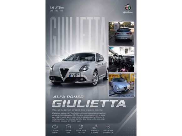 Sahibinden Alfa Romeo Giulietta 1.6 JTD Progression 2017 Model  238.000 km Gri