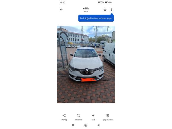 Sahibinden Renault Megane 1.5 dCi Touch 2019 Model