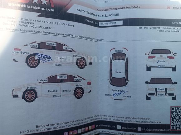 Sahibinden Ford Focus 1.6 TDCi Trend 2012 Model