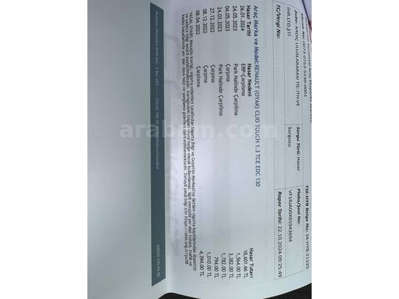 Sahibinden Renault Clio 1.3 TCe Touch 2020 Model 