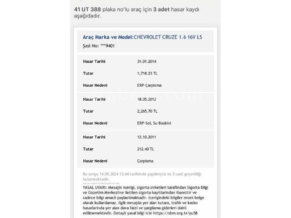 İhtiyaçtan satılık Chevrolet Cruze 1.6 2010 ls