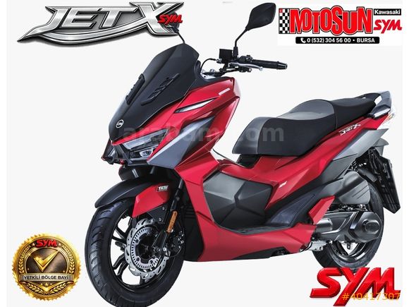 MOTOSUN'DAN 2025 YENİ SYM JET X 125 TCS E5+ K.KARTINA 12 TAKSİT