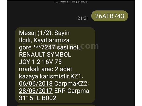 Sahibinden Renault Symbol 1.2 Joy 2014 Model