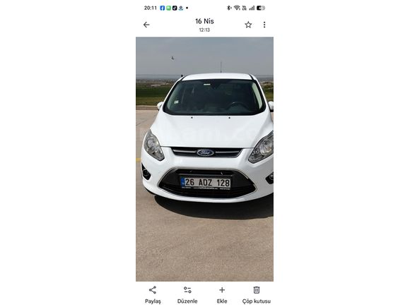 Sahibinden Ford C-Max 1.6 Trend 2015 Model  112.000 km Beyaz