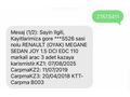 Sahibinden Renault Megane 1.5 dCi Joy 2016 Model Gaziantep