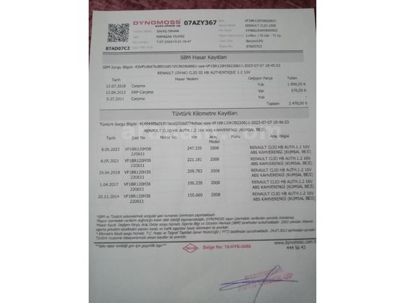 DEĞİSENSIZ Sahibinden Renault Clio 1.2 Authentique 2008 Model