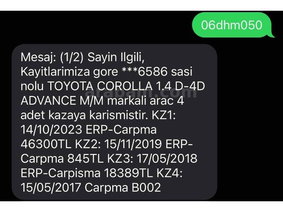 Sahibinden Toyota Corolla 1.4 D-4D Advance 2016 Model 