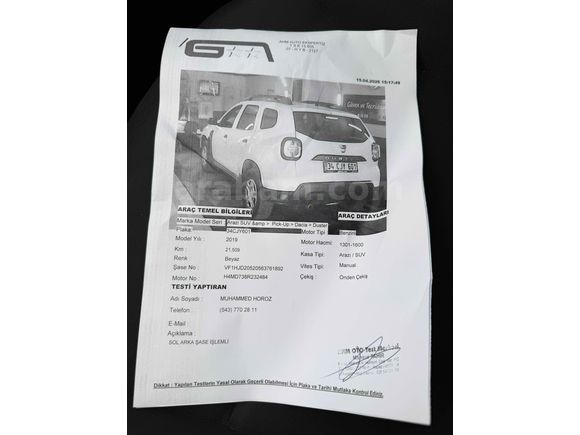 Sahibinden Dacia Duster 1.6 Comfort 2019 Model 
