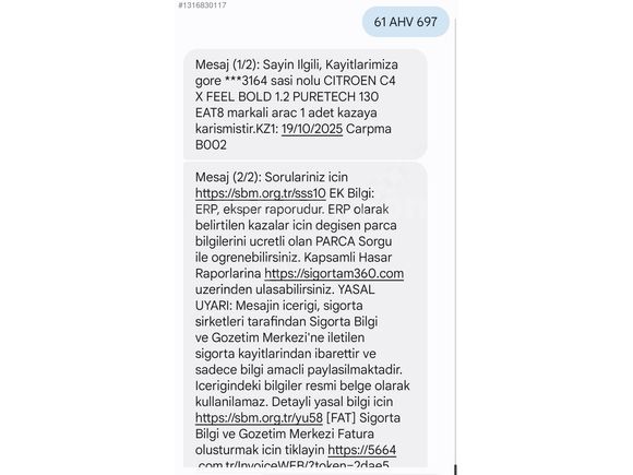 KK OTOMOTİV DEN 2024 MODEL C4 X 1.2 Puretech Feel Bold EAT8