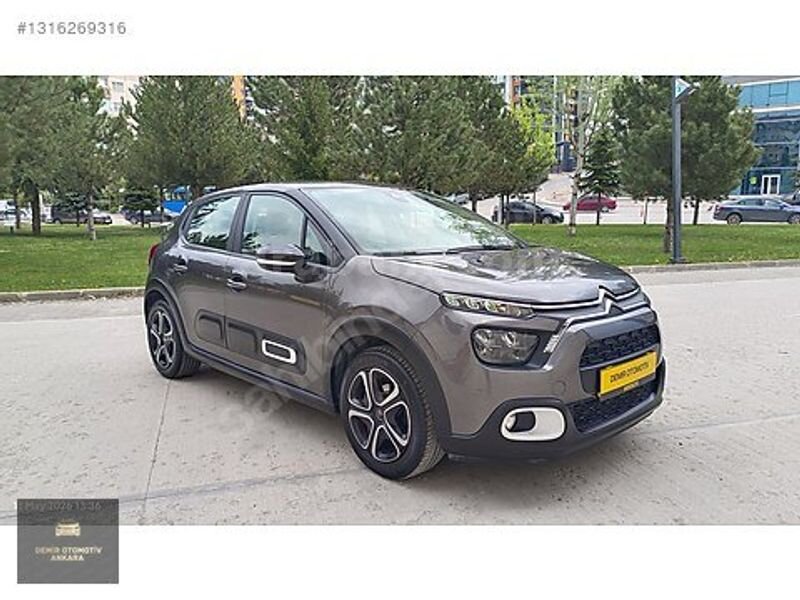Galeriden Citroen C3 1.2 PureTech Feel Bold 2024 Model Ankara 51.000 km Füme
