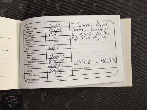 ŞAFAK AUTO'DAN SADECE 1.5 BOYA 188.000 KM BAKIMLI