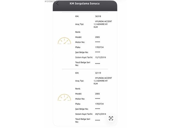 BUSE OTOMOTİV EMSALSİZ ACCENT 78000KM DE 520000TL