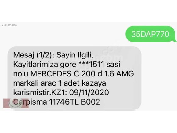 2018 MERCRDES - BENZ C200 D AMG BOYASIZ - HATASIZ