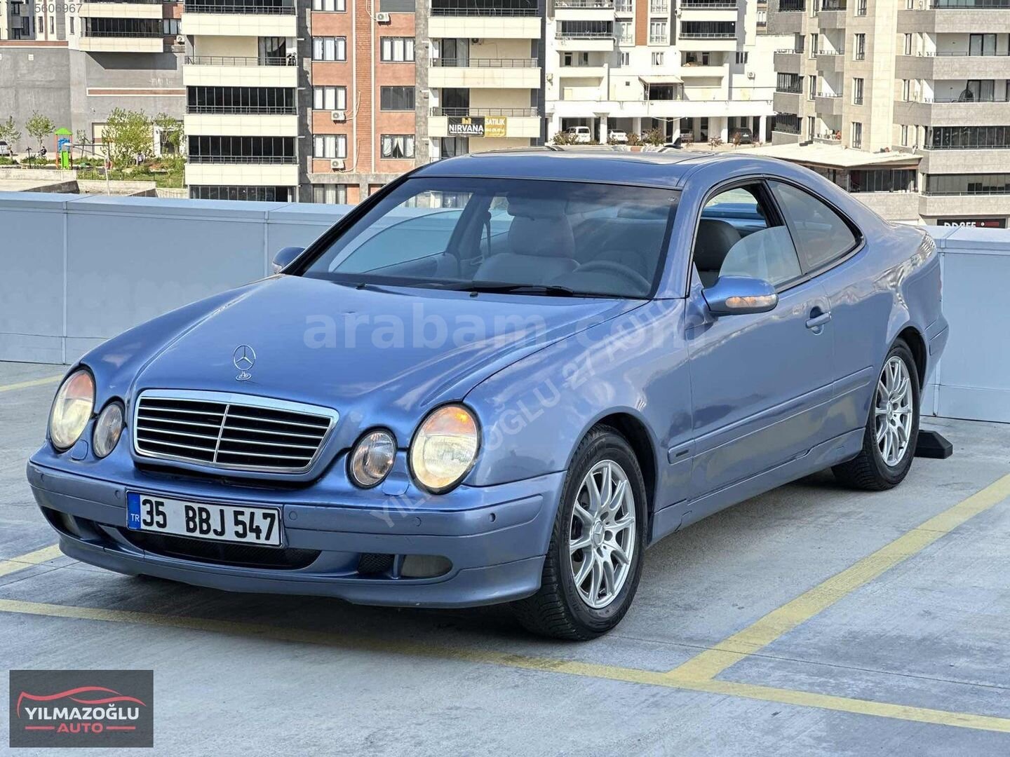 Galeriden Mercedes - Benz CLK 200 Kompressor Avantgarde 2001 Model Gaziantep 360.000 km Mavi 3
