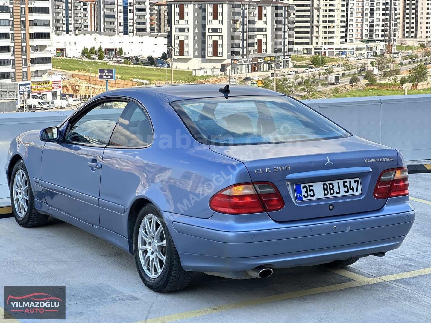 Galeriden Mercedes - Benz CLK 200 Kompressor Avantgarde 2001 Model Gaziantep 360.000 km Mavi 6