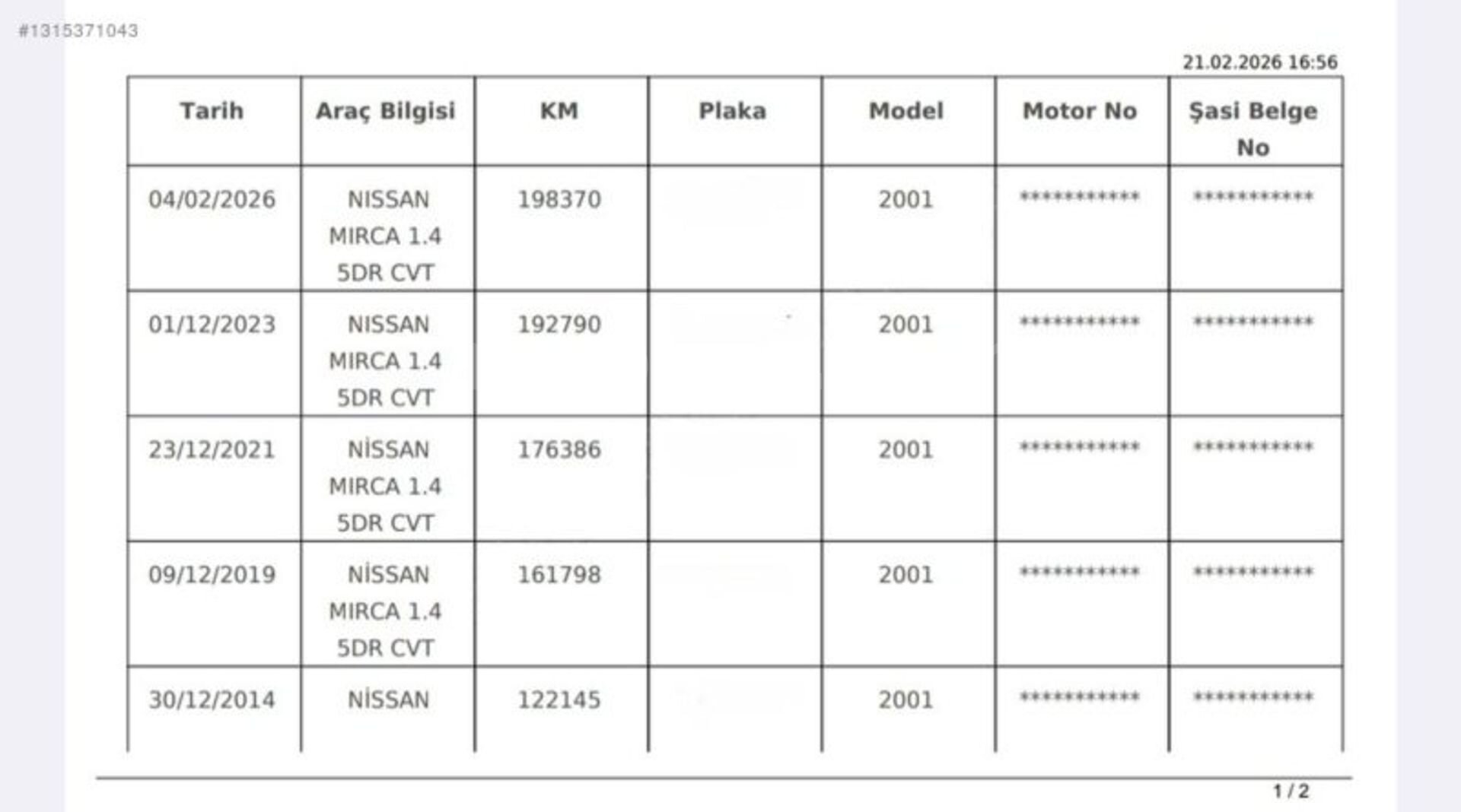 TAM OTOMATİK CVT ŞANZUMAN ÇOK DİRİ VE TEMİZ NİSSAN MİCRA 7