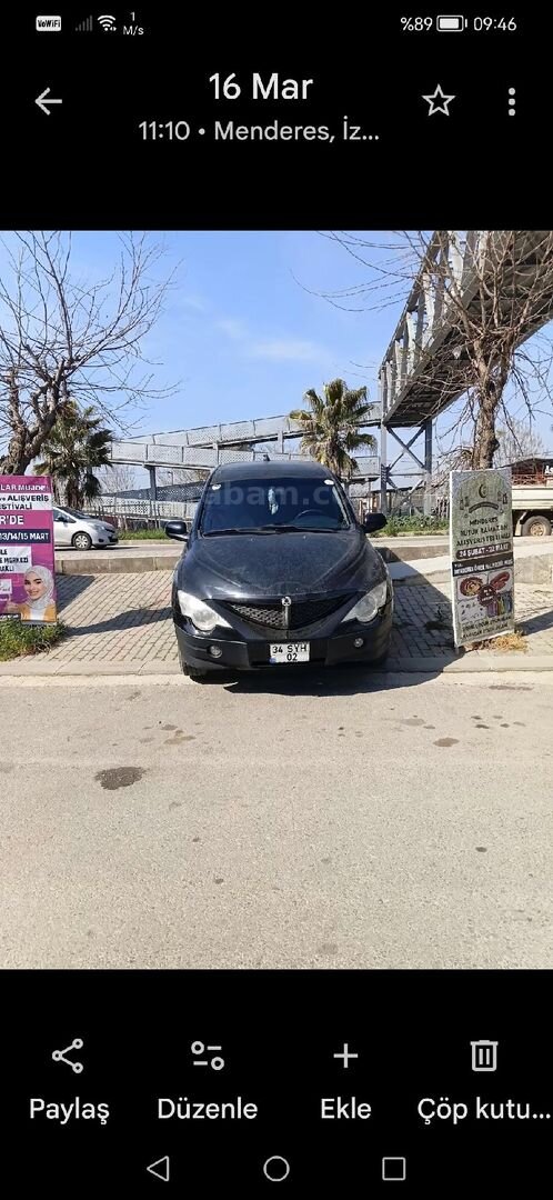 Sahibinden KGM SsangYong Actyon Sports 2.0 SXDI 4x2 2008 Model İzmir 270.000 km Siyah 1