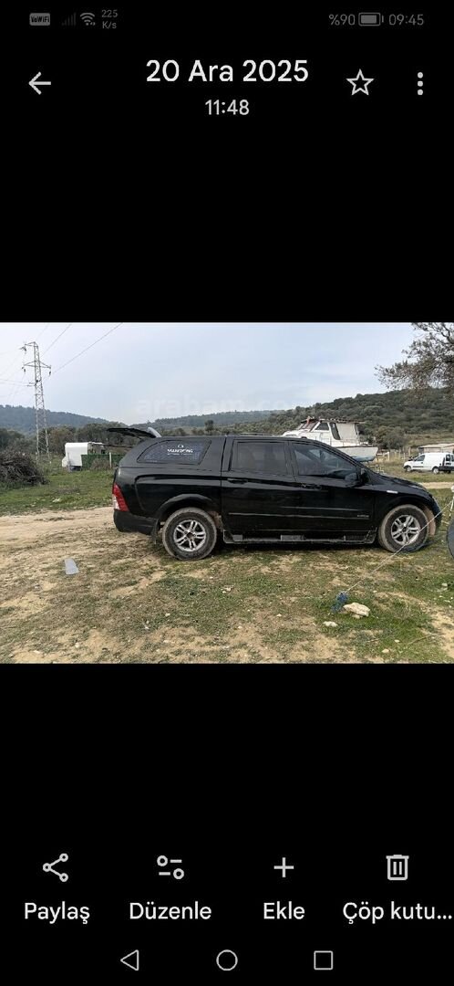 Sahibinden KGM SsangYong Actyon Sports 2.0 SXDI 4x2 2008 Model İzmir 270.000 km Siyah 2