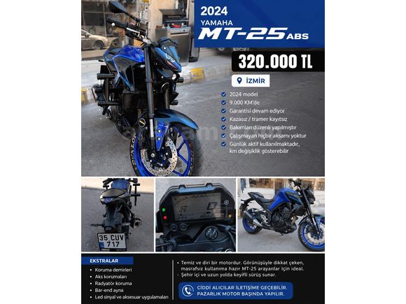 Sahibinden Yamaha MT 25 ABS