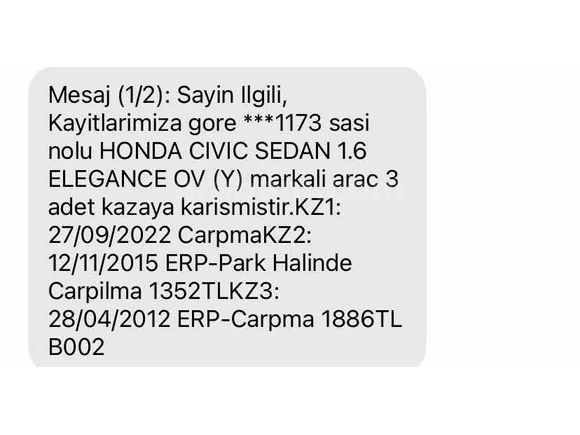 Sahibinden Honda Civic 1.6i VTEC Elegance 2008 Model 