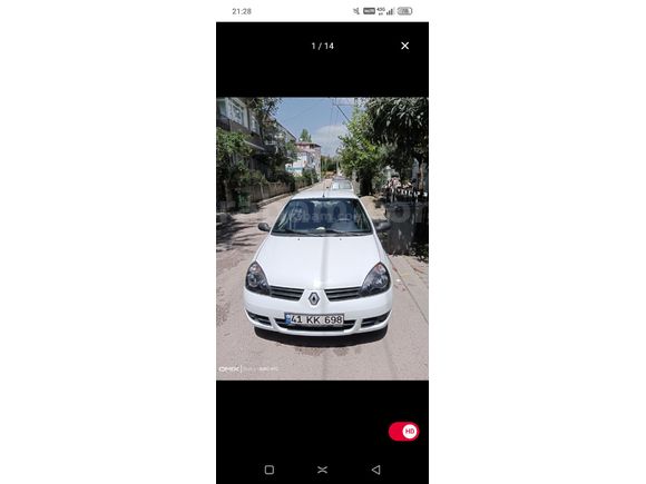 Sahibinden Renault Clio 1.4 Authentique 2007 Model  256.000 km Beyaz