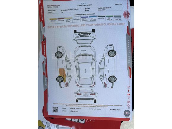 Sahibinden Fiat Egea 1.3 Multijet Easy 2020 Model 