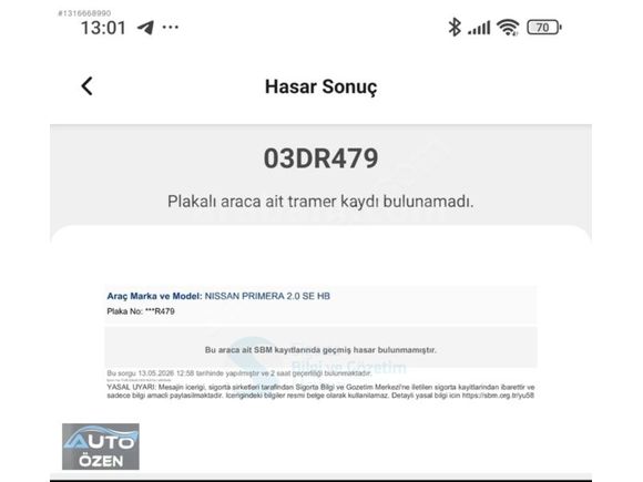 AUTO ÖZEN'DEN TERTEMİZ, PRİMERA ÇİFT AİRBAG+KLİMA+ÇELİK JANT
