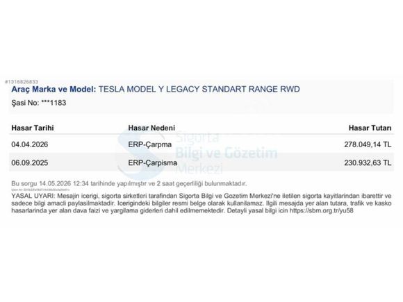 TESLA MODEL Y FUL CAM TAVAN 36.000KM 2024 (TAKAS OLUR)